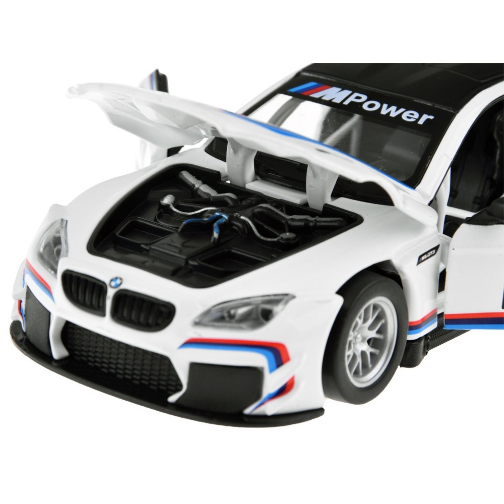 JOKO Kovový Model Autíčka Športové BMW M6 GT3 1:32 so svetlom a zvukom, biele