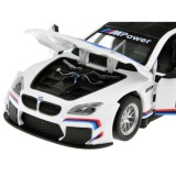 JOKO Kovový Model Autíčka Športové BMW M6 GT3 1:32 so svetlom a zvukom, biele