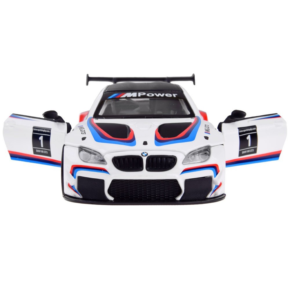 JOKO Kovový Model Autíčka Športové BMW M6 GT3 1:32 so svetlom a zvukom, biele