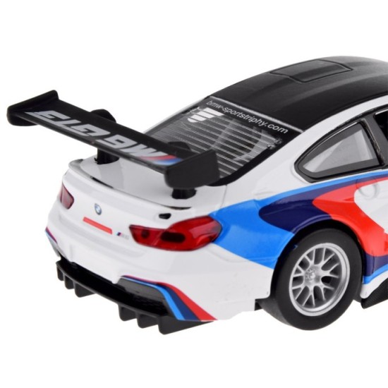 JOKO Kovový Model Autíčka Športové BMW M6 GT3 1:32 so svetlom a zvukom, biele