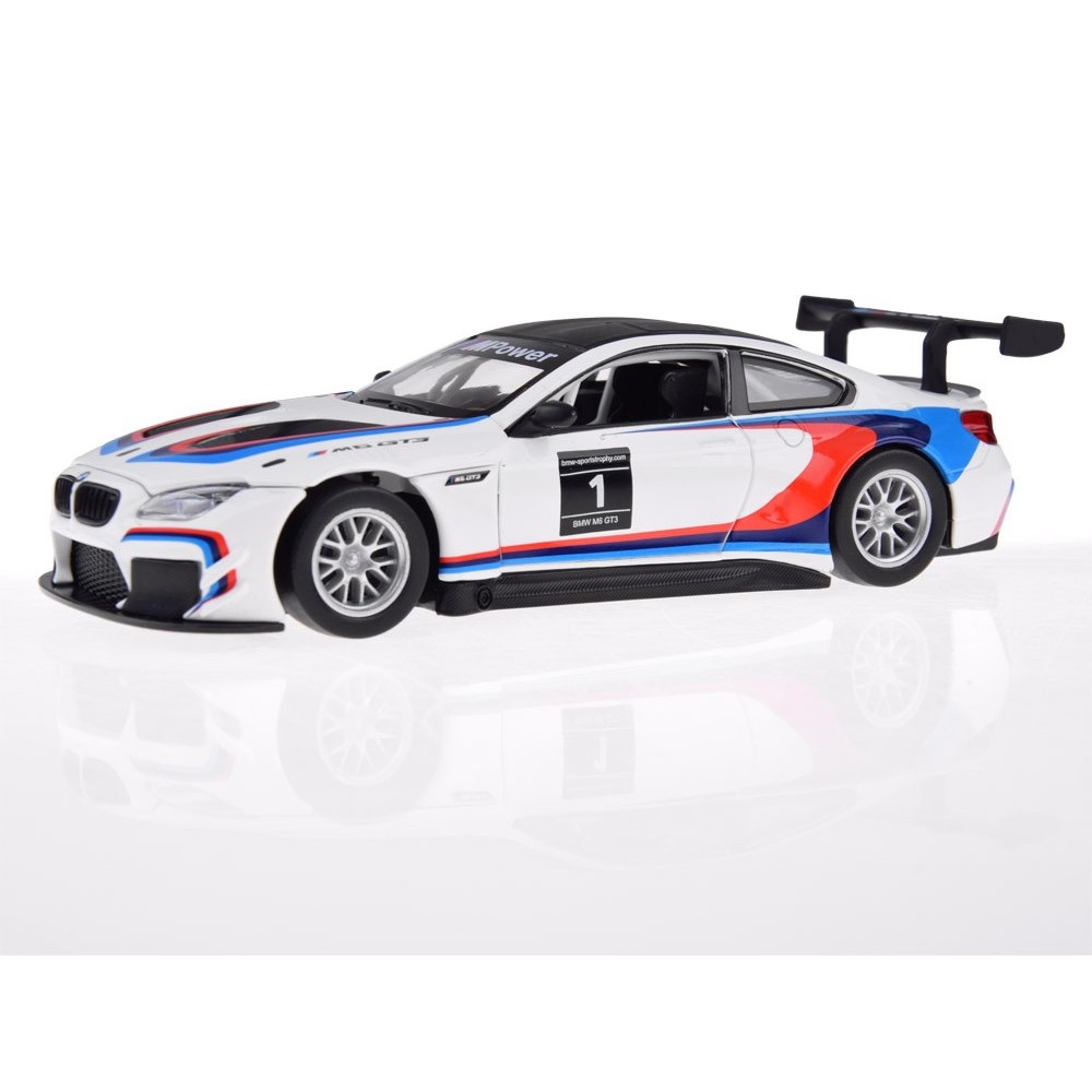 JOKO Kovový Model Autíčka Športové BMW M6 GT3 1:32 so svetlom a zvukom, biele