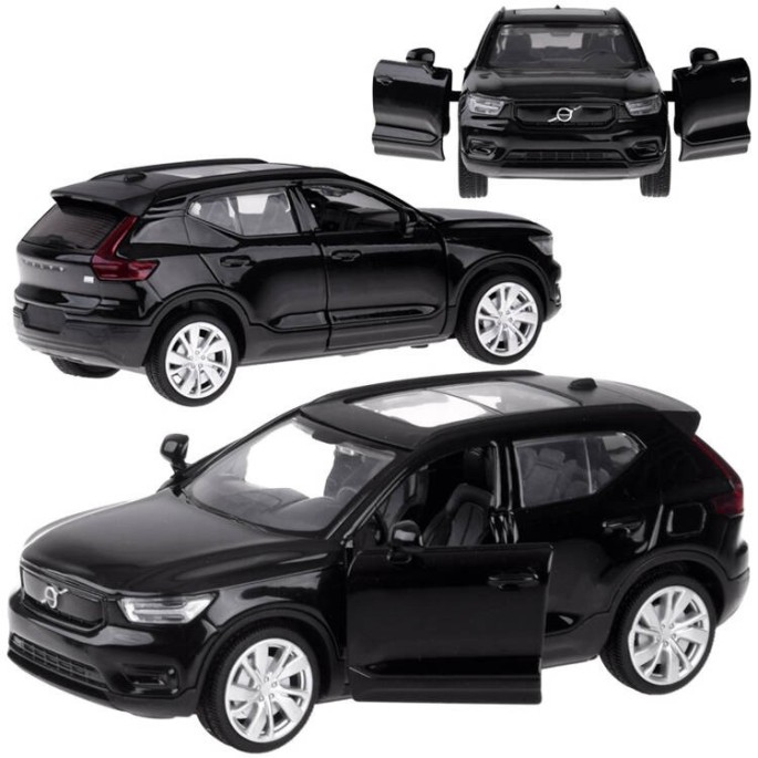 JOKO Kovový Model Autíčka Volvo XC40 Recharge so svetlom a zvukom, čierne