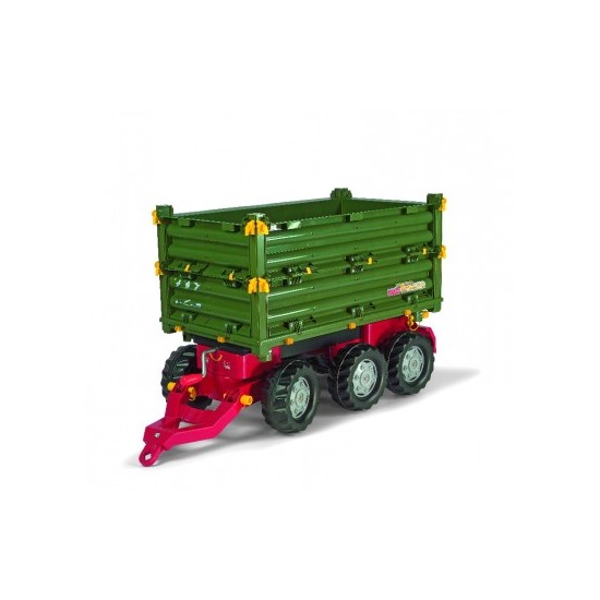 Rolly Toys Príves - Multi Trailer trojnápravový, vyklápací z 3 strán, zelený