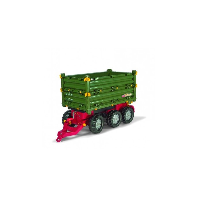Rolly Toys Príves - Multi Trailer trojnápravový, vyklápací z 3 strán, zelený