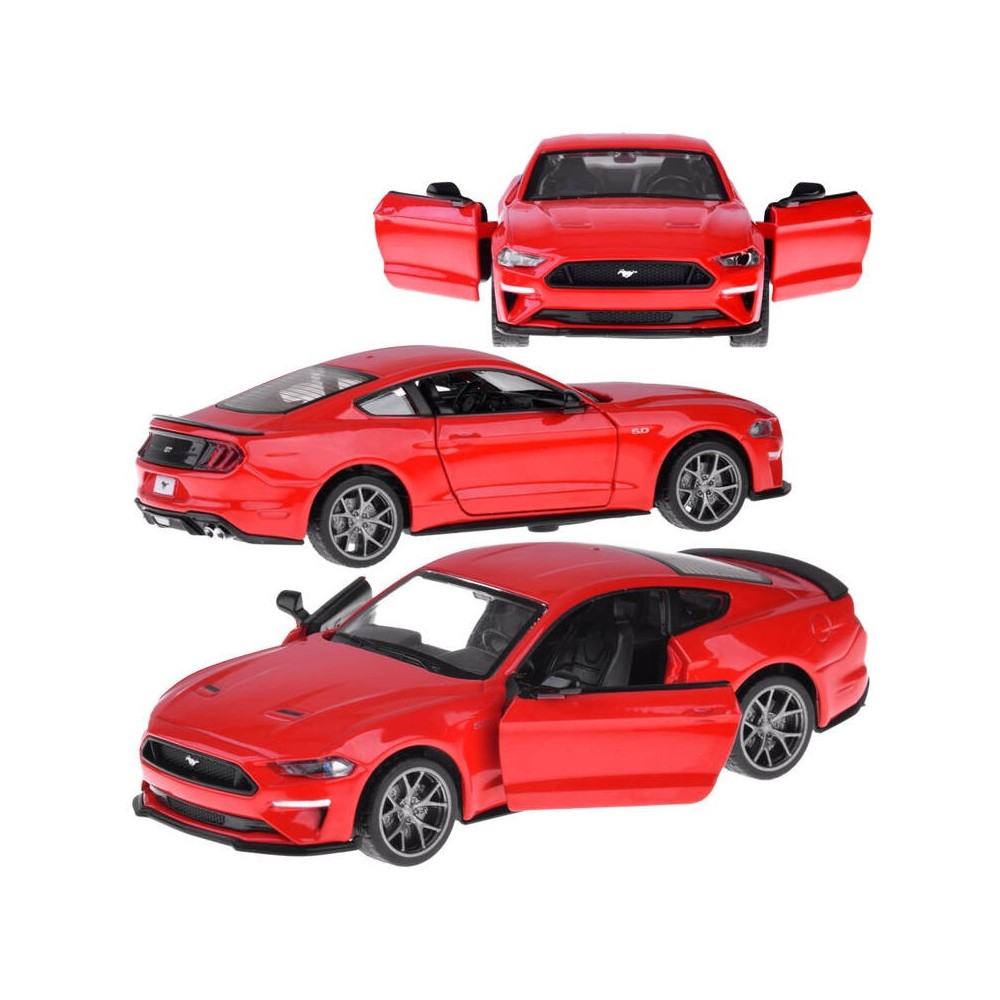 JOKO Kovový Model Autíčka Ford Mustang GT so svetlom a zvukom, červené