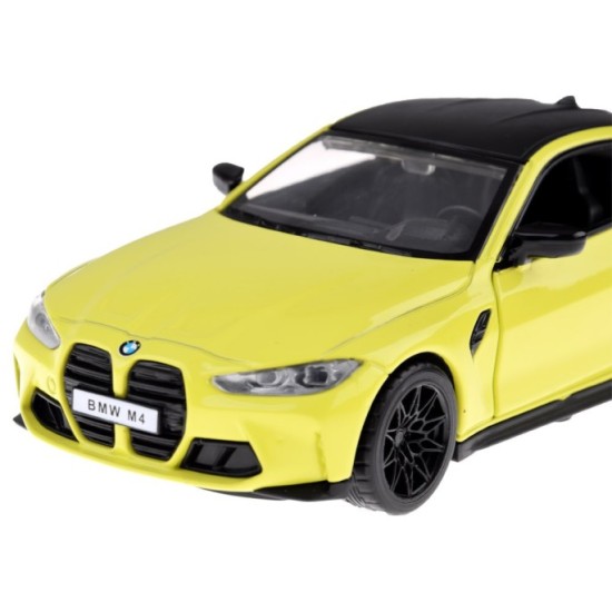 JOKO Kovový Model Auta BMW M4 1:32 so svetlom a zvukom, žlté