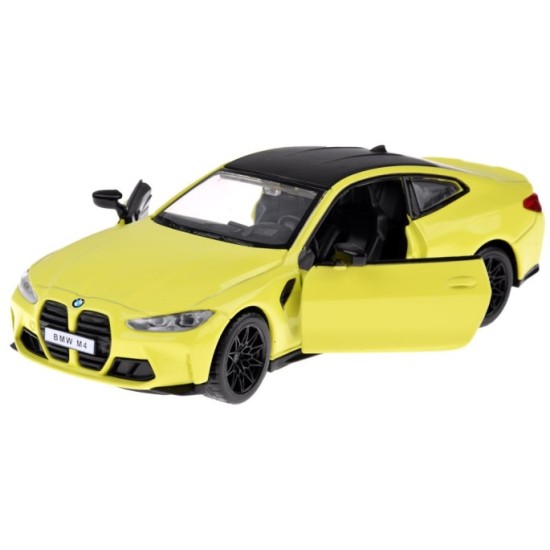 JOKO Kovový Model Auta BMW M4 1:32 so svetlom a zvukom, žlté