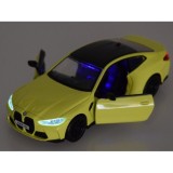 JOKO Kovový Model Auta BMW M4 1:32 so svetlom a zvukom, žlté