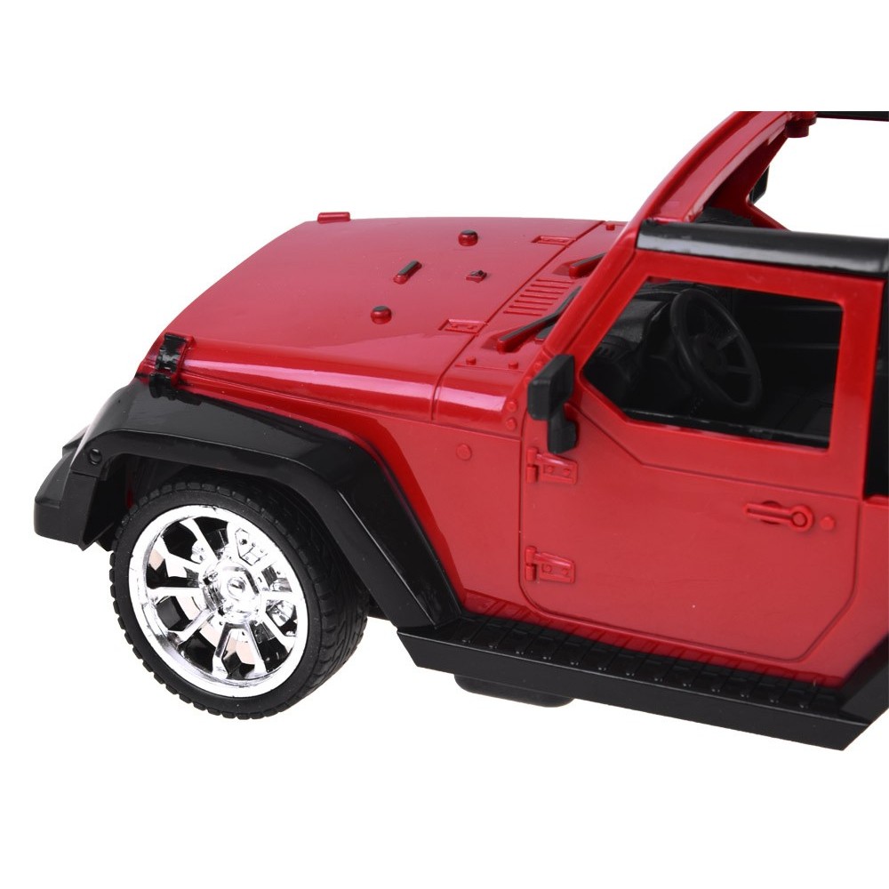 JOKO RC Autíčko Jeep na diaľkové ovládanie so svetlom 25,5cm, červené