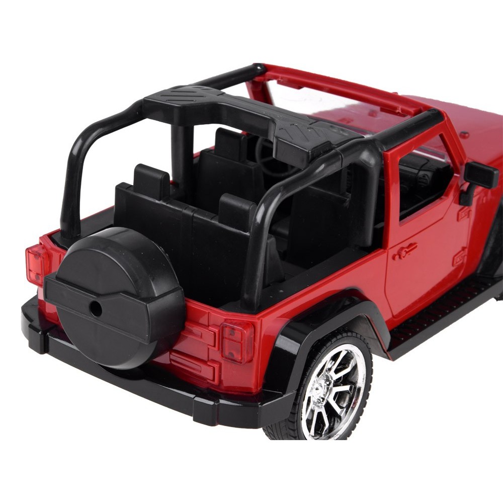 JOKO RC Autíčko Jeep na diaľkové ovládanie so svetlom 25,5cm, červené