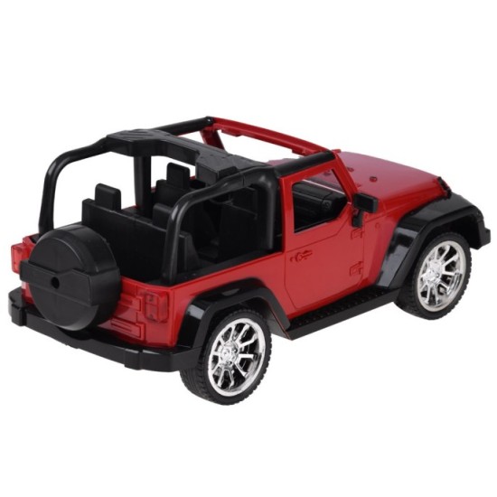 JOKO RC Autíčko Jeep na diaľkové ovládanie so svetlom 25,5cm, červené