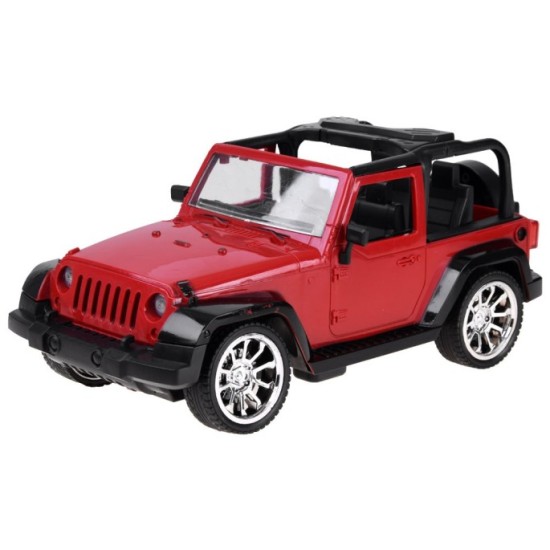 JOKO RC Autíčko Jeep na diaľkové ovládanie so svetlom 25,5cm, červené