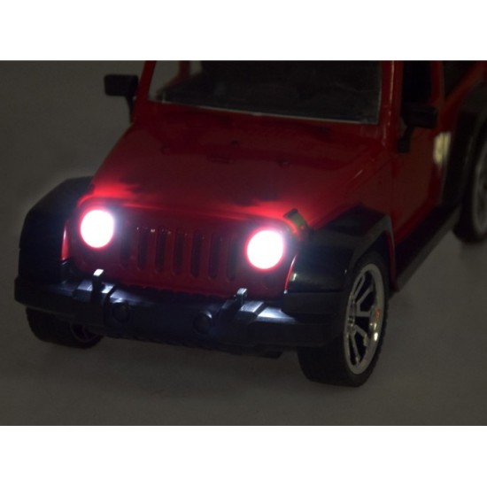 JOKO RC Autíčko Jeep na diaľkové ovládanie so svetlom 25,5cm, červené