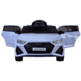 JOKO Elektrické autíčko AUDI RS 6, penové kolesá, kožené sedadlo, USB a MP3 vstup, modré