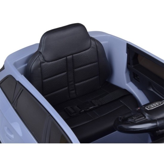 JOKO Elektrické autíčko AUDI RS 6, penové kolesá, kožené sedadlo, USB a MP3 vstup, modré
