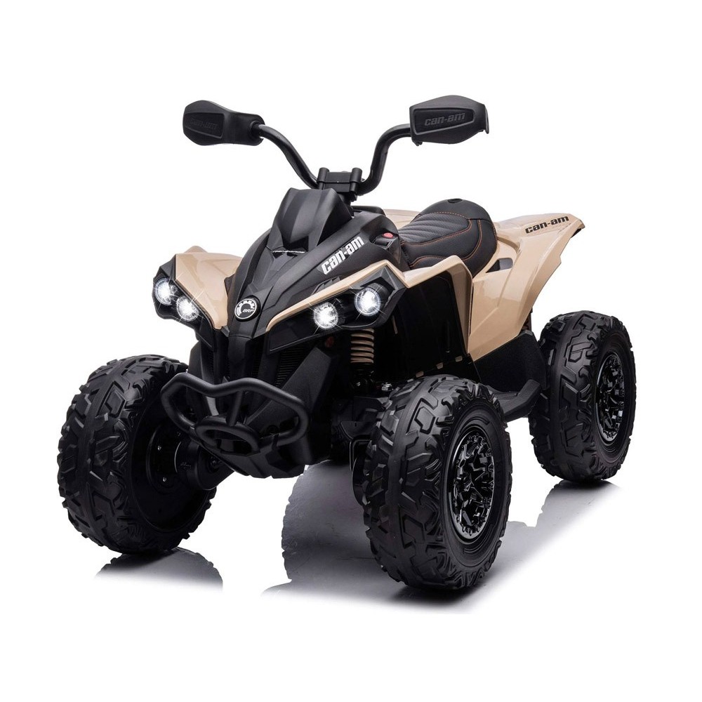 JOKO Elektrická štvorkolka Off-road CAN-AM 24V 200W, penové kolesá, kožené sedadlo, béžová