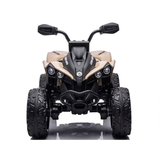 JOKO Elektrická štvorkolka Off-road CAN-AM 24V 200W, penové kolesá, kožené sedadlo, béžová