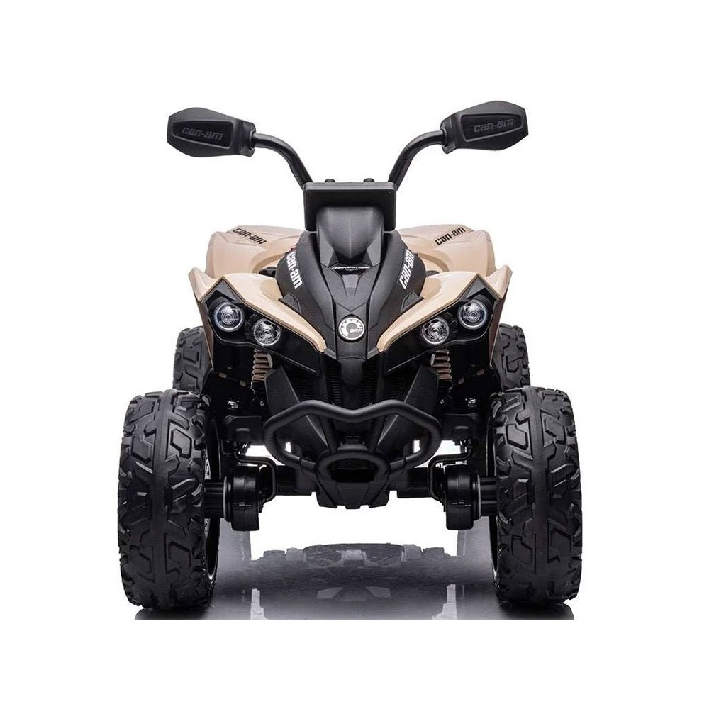 JOKO Elektrická štvorkolka Off-road CAN-AM 24V 200W, penové kolesá, kožené sedadlo, béžová