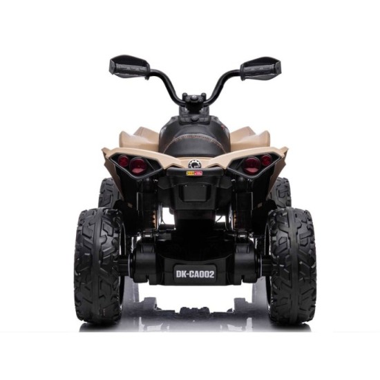 JOKO Elektrická štvorkolka Off-road CAN-AM 24V 200W, penové kolesá, kožené sedadlo, béžová