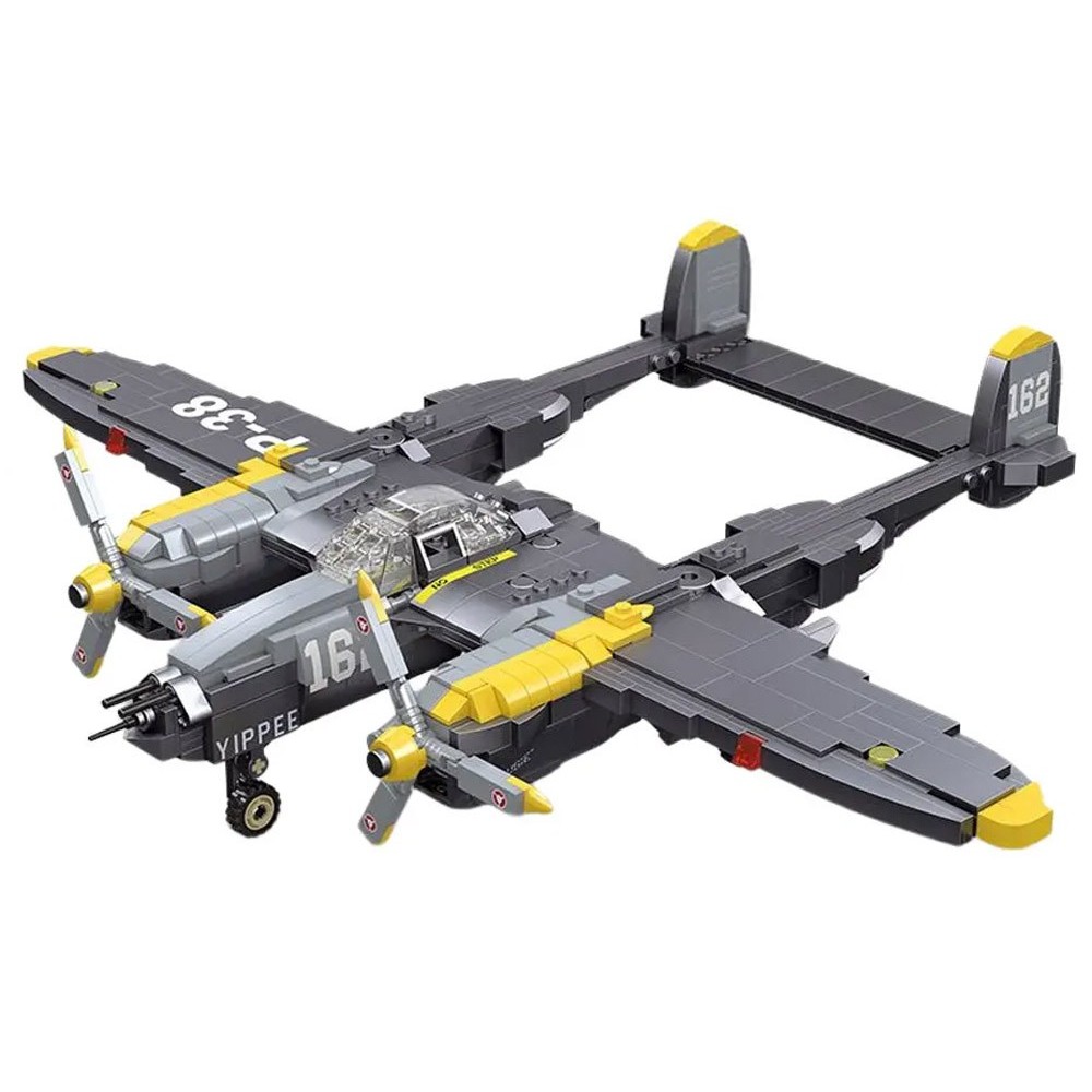 JOKO Technická Stavebnica Vojenské Lietadlo 45cm Lockheed P-38 Lightning Blesk 937ks