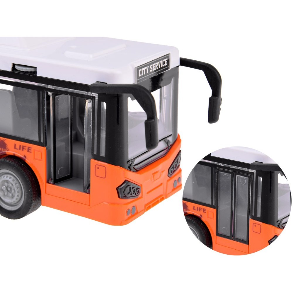 JOKO Autobus na batérie s otváracími dverami, svetlom a zvukom, oranžový