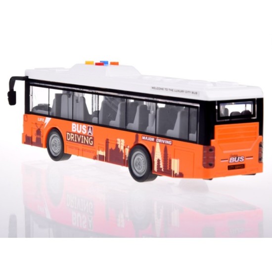 JOKO Autobus na batérie s otváracími dverami, svetlom a zvukom, oranžový