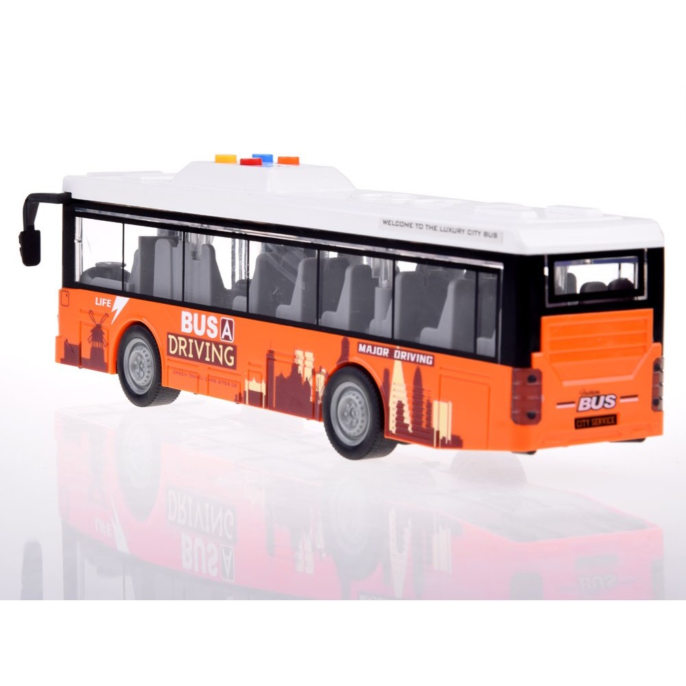 JOKO Autobus na batérie s otváracími dverami, svetlom a zvukom, oranžový
