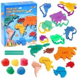 JOKO Sada Plastelína Mapa Sveta Formičky + Valček a Pečiatky