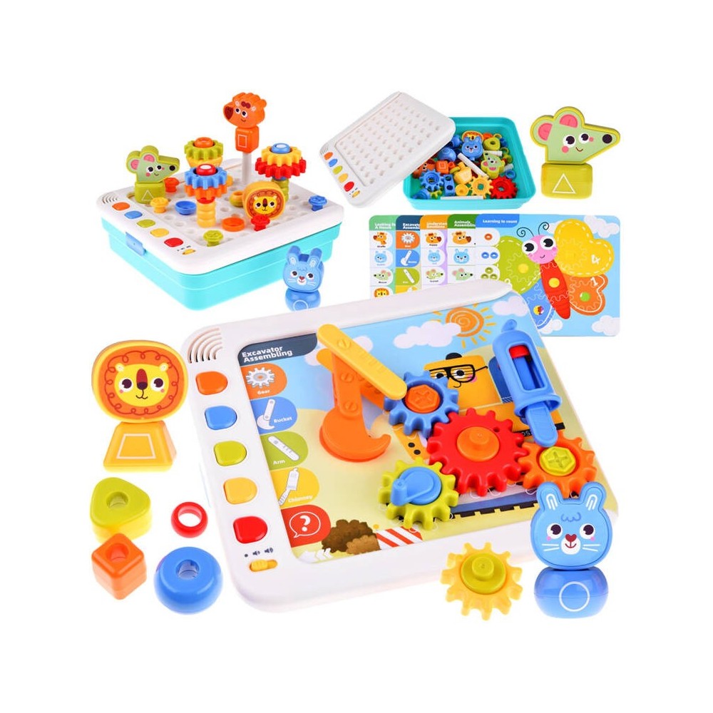 HOLA Toys Interkatívny Vzdelávací Panel na batérie so zvukom + kocky