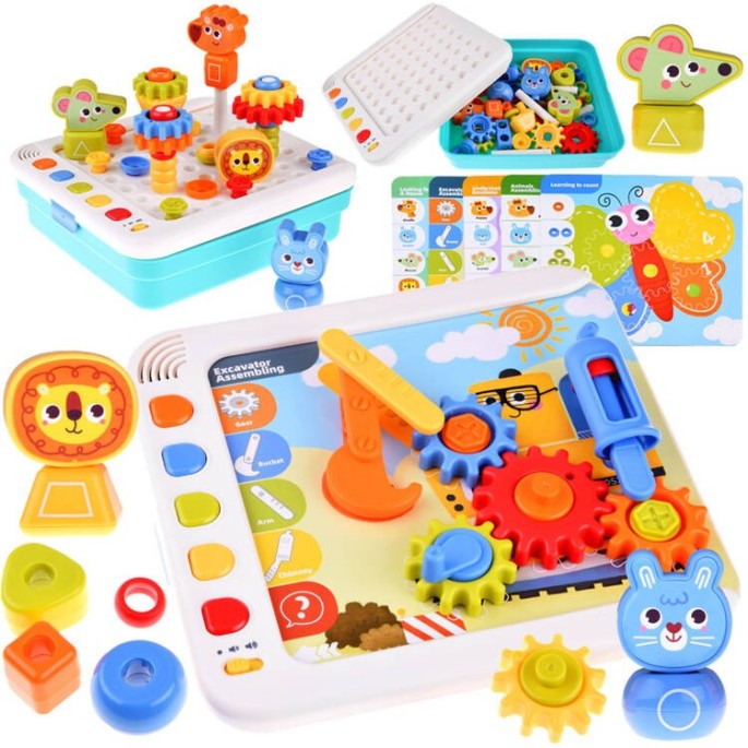 HOLA Toys Interkatívny Vzdelávací Panel na batérie so zvukom + kocky