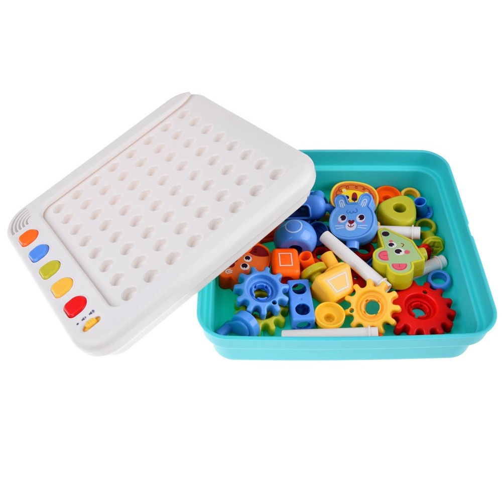 HOLA Toys Interkatívny Vzdelávací Panel na batérie so zvukom + kocky