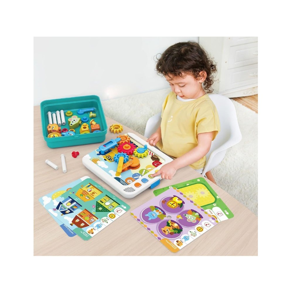 HOLA Toys Interkatívny Vzdelávací Panel na batérie so zvukom + kocky