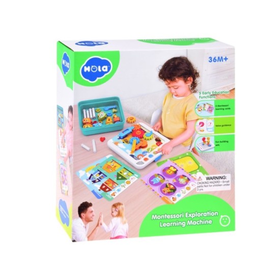 HOLA Toys Interkatívny Vzdelávací Panel na batérie so zvukom + kocky