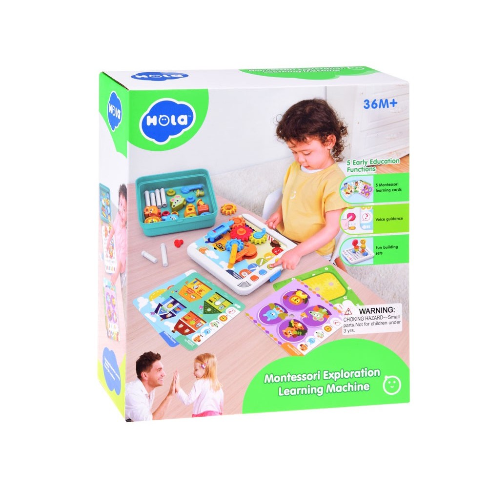 HOLA Toys Interkatívny Vzdelávací Panel na batérie so zvukom + kocky