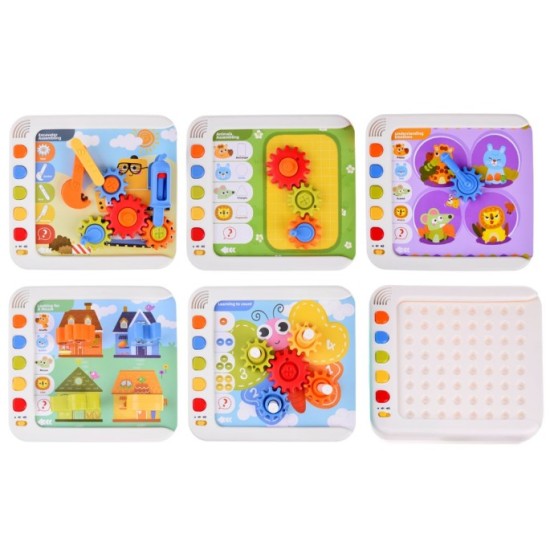 HOLA Toys Interkatívny Vzdelávací Panel na batérie so zvukom + kocky