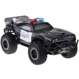 JOKO Veľké RC Policajné auto Monster Truck na diaľkové ovládanie so svetlom 45cm, čierne