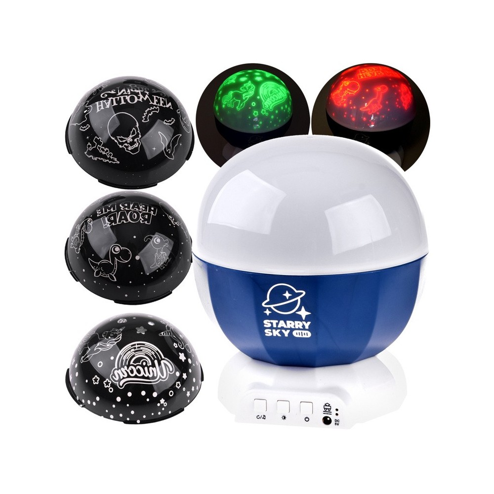 JOKO Detský Projektor Lampa 3 motívy, Jednorožce, Dinosaury