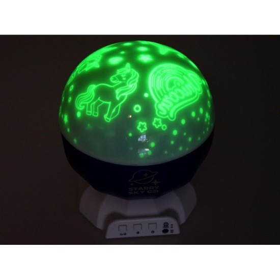 JOKO Detský Projektor Lampa 3 motívy, Jednorožce, Dinosaury