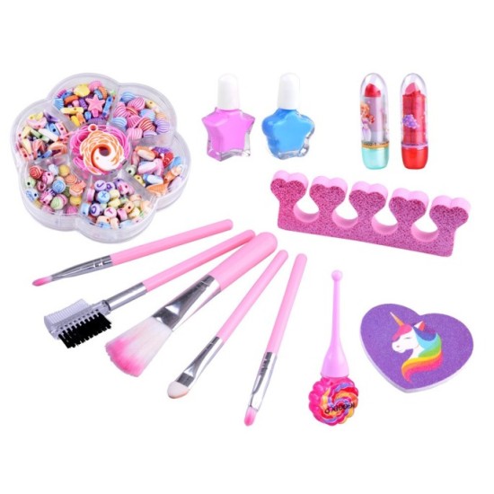 JOKO Detský Kozmetický Kufrík Jednorožec + Make Up sada + KORÁLKY