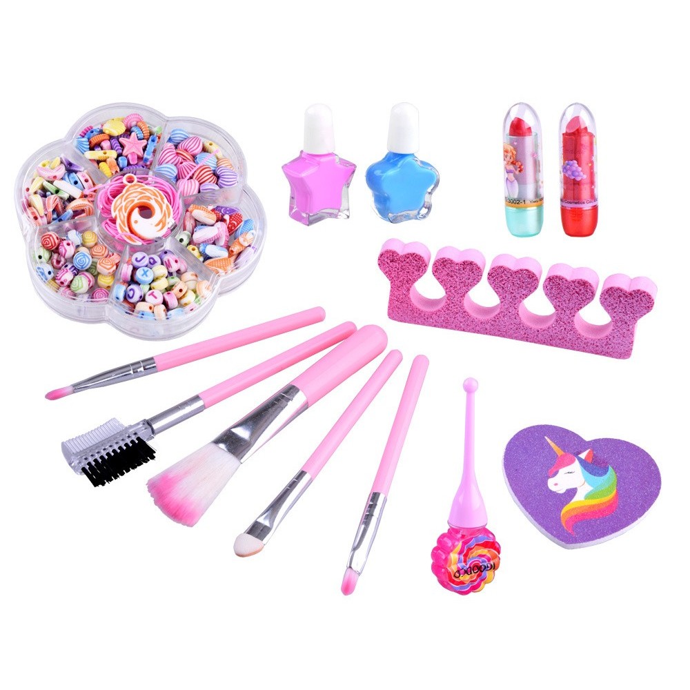 JOKO Detský Kozmetický Kufrík Jednorožec + Make Up sada + KORÁLKY