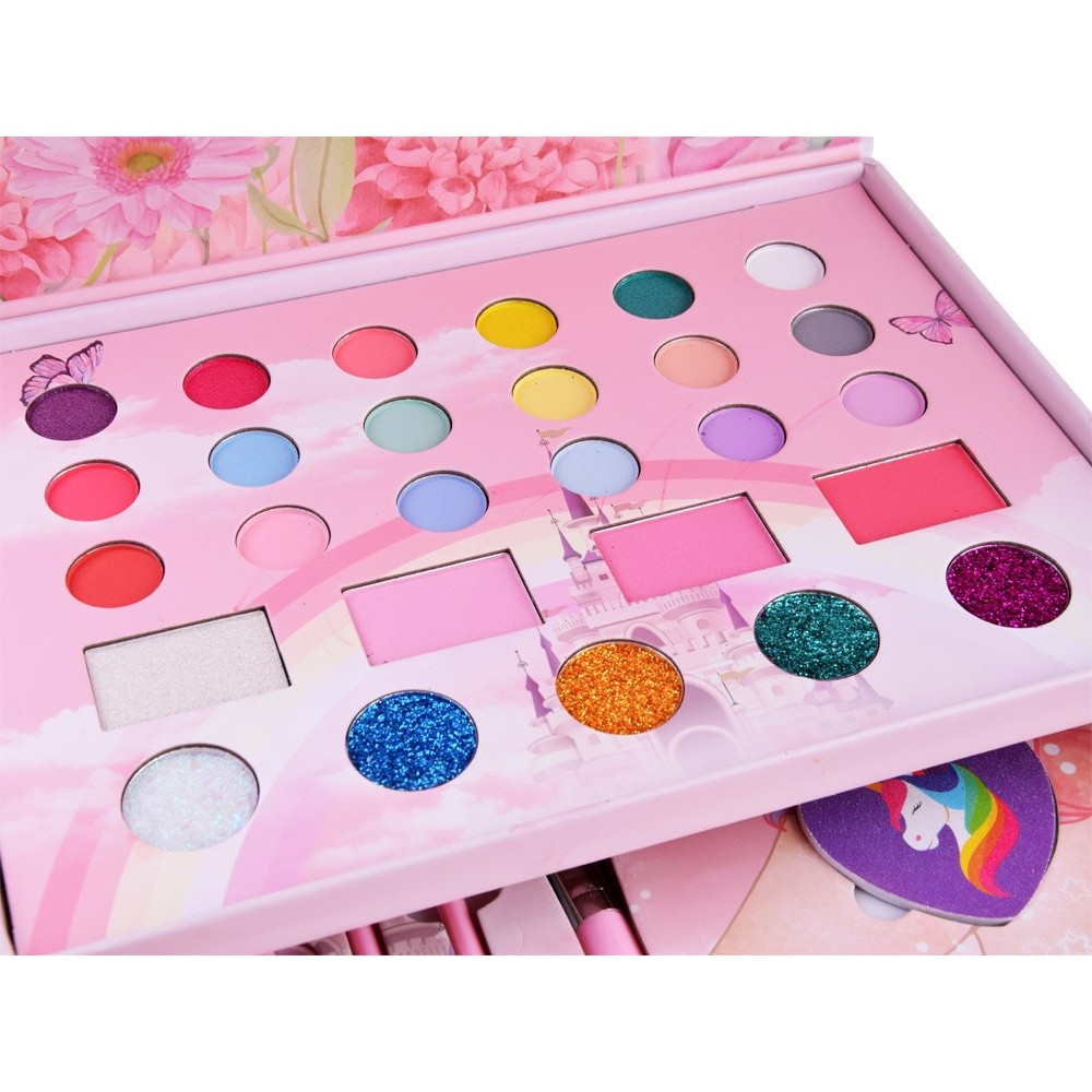 JOKO Detský Kozmetický Kufrík Jednorožec + Make Up sada + KORÁLKY