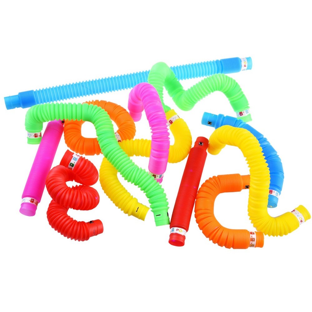 JOKO Sada Veľké Svetelné trubice POP TUBE senzorické trubice TUBA LED 65cm 12ks