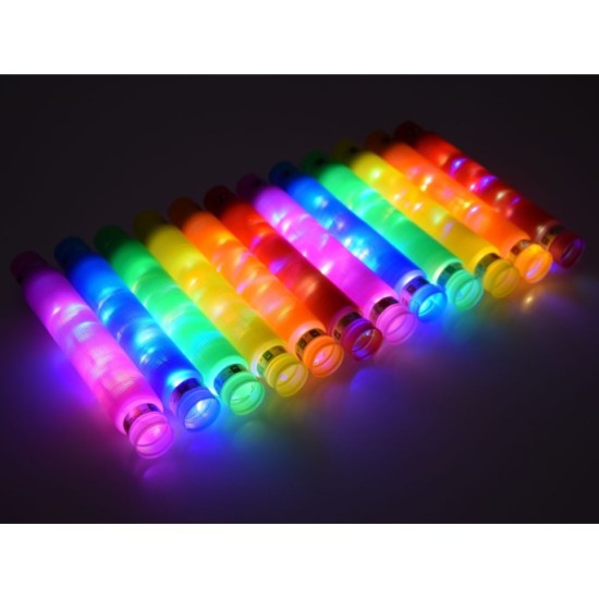 JOKO Sada Veľké Svetelné trubice POP TUBE senzorické trubice TUBA LED 65cm 12ks
