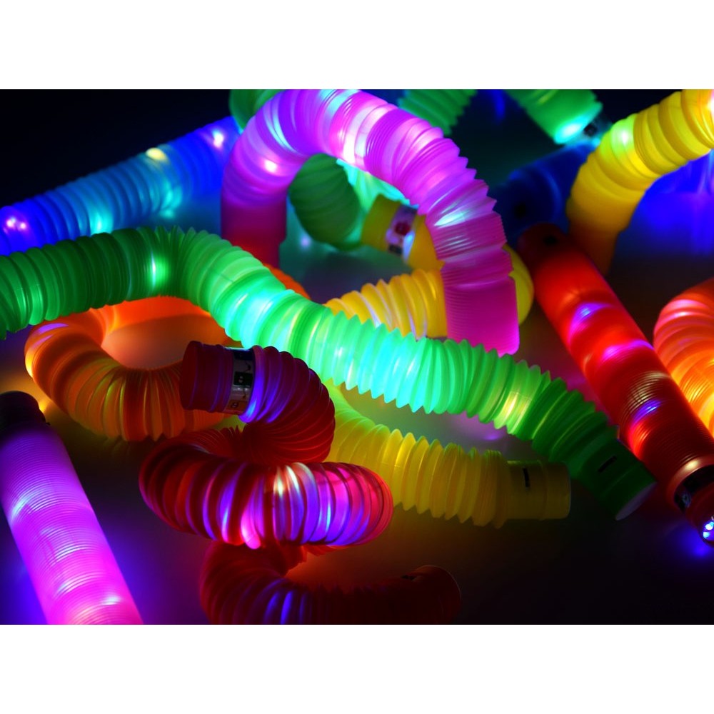 JOKO Sada Veľké Svetelné trubice POP TUBE senzorické trubice TUBA LED 65cm 12ks