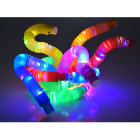 JOKO Sada Veľké Svetelné trubice POP TUBE senzorické trubice TUBA LED 65cm 12ks