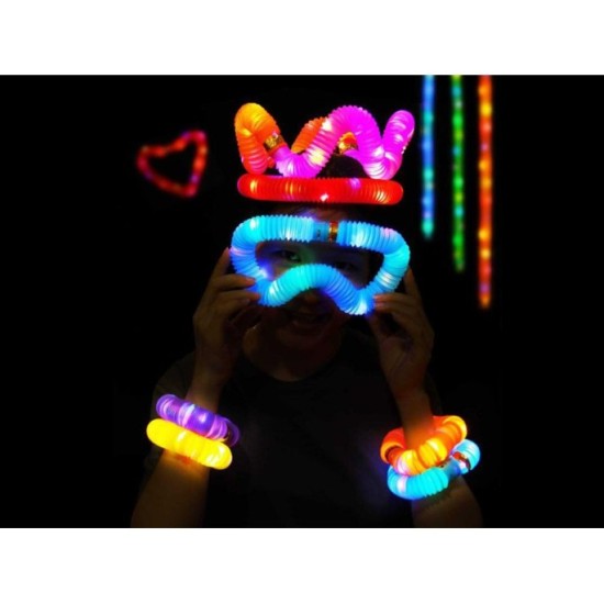 JOKO Sada Veľké Svetelné trubice POP TUBE senzorické trubice TUBA LED 65cm 12ks