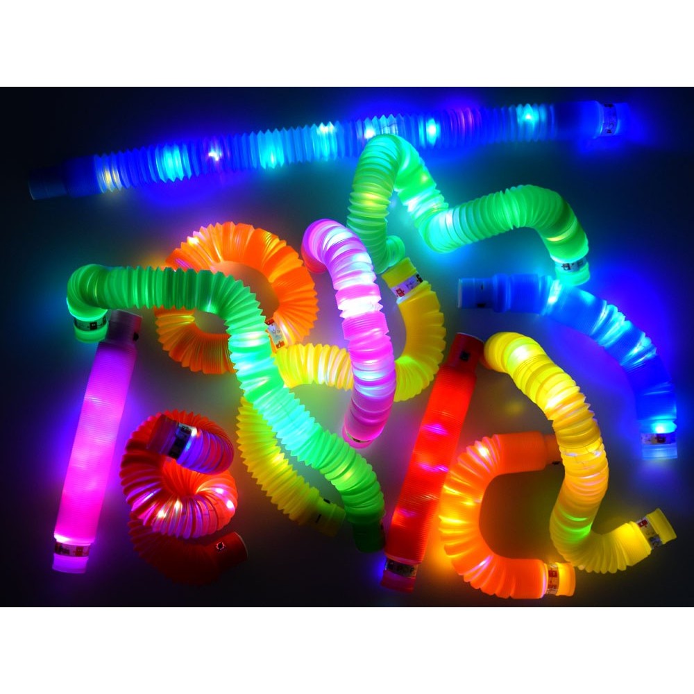 JOKO Sada Veľké Svetelné trubice POP TUBE senzorické trubice TUBA LED 65cm 12ks