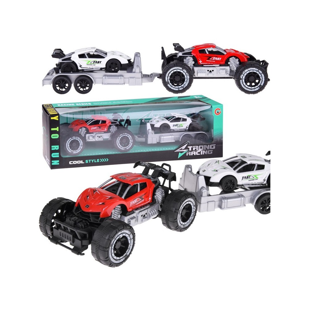JOKO Sada Terénne Auto Off-Road s Odťahovkou + Športové auto 2v1
