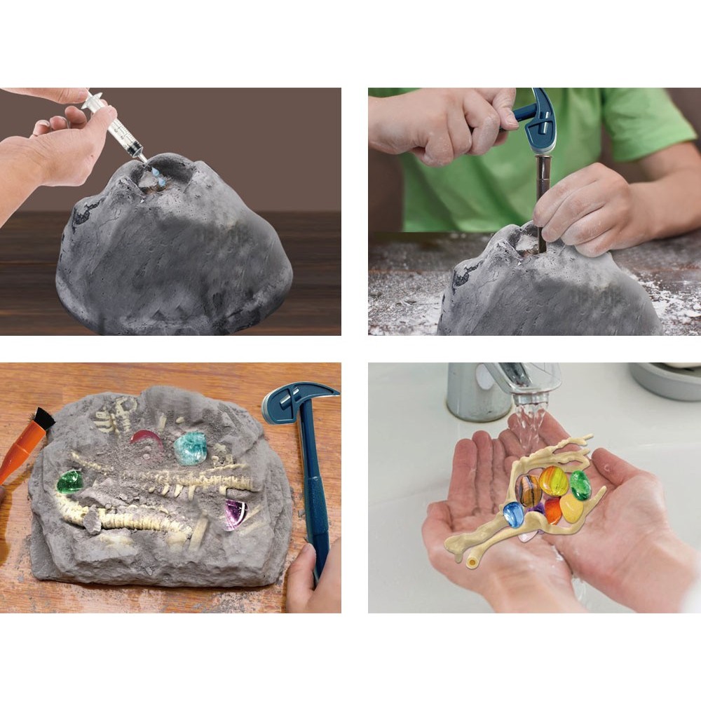 JOKO Archeologická sada Vykopávky Dinosaurus T-REX a Minerály + Sopka so Skutočnou ERUPCIOU