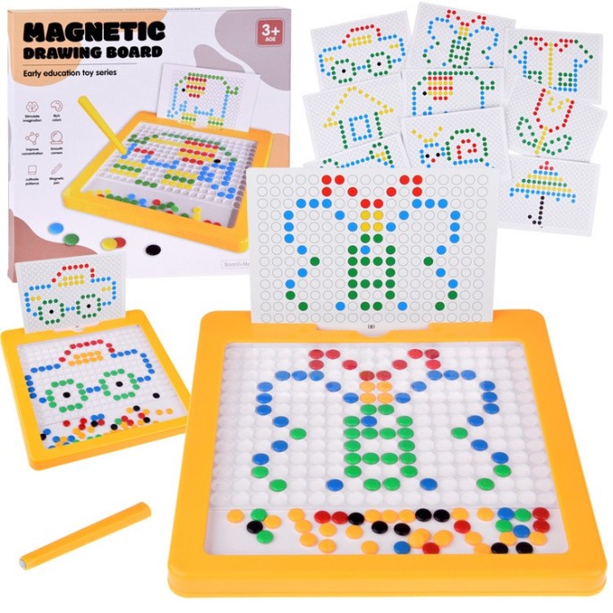 JOKO Mozaiková Magnetická Tabuľa Bodky 30cm s Perom a šablónami